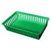 Plastic Mesh Basket, Half Case, Green