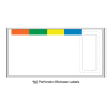 DT LABEL 4 1/8" x 2 1/8" - DOSIS TIME PASS INTERNAL LABEL w/ REORDER TAB,  NO PERF. ORANGE/GREEN/YELLOW/BLUE. (SKU #5966)