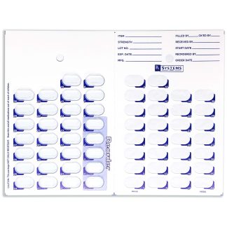 M-Series 1pc Pill Cards (w/ blisters attached)