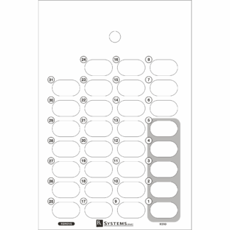 Rapid Card, 31ct, 1 pc. w/XL blister (Rev. #'s 31-1), 1/2"