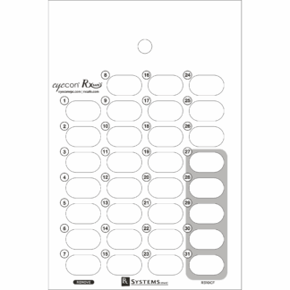 Rapid Card, 31ct, Cycle Fill, 1 pc w/XL blister (Fwd #'s 1-31). 1/2"